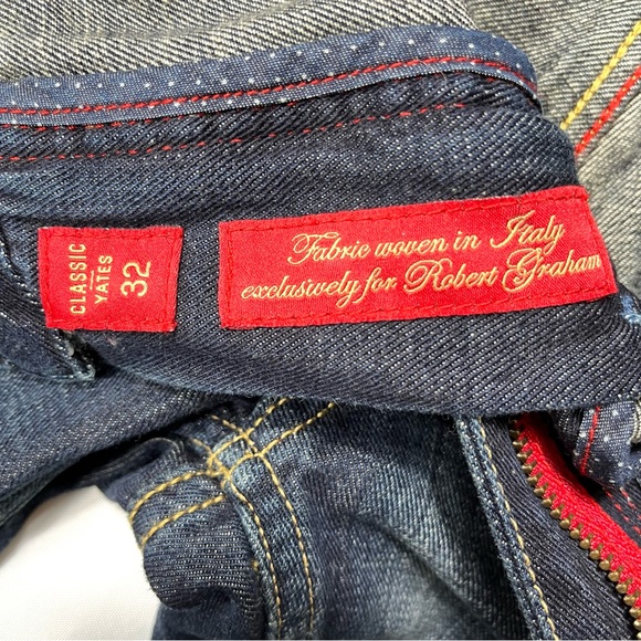SOLD NWT Robert Graham Dark Blue Soft Classic - Yates Men’s Jeans 32 x 34 - Picture 13 of 14
